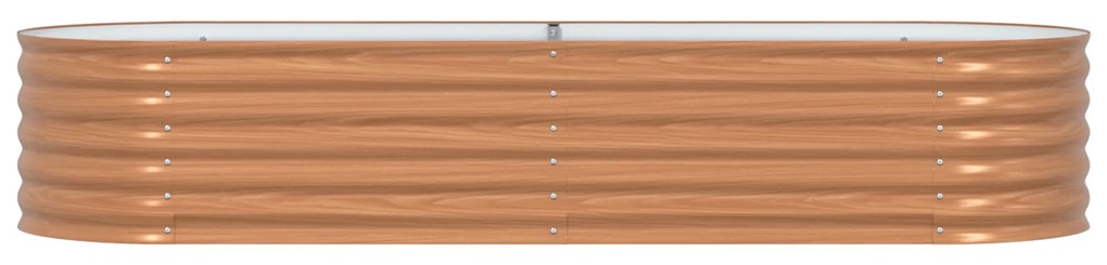 vidaXL Υπερυψωμένη Ζαρντινιέρα Καφέ 240 x 80 x 44 cm Ατσάλι