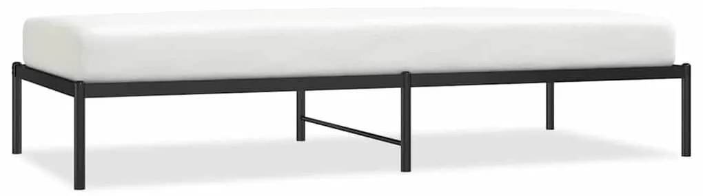 vidaXL Μεταλλικό πλαίσιο κρεβατιού Μαύρο 90x200 cm