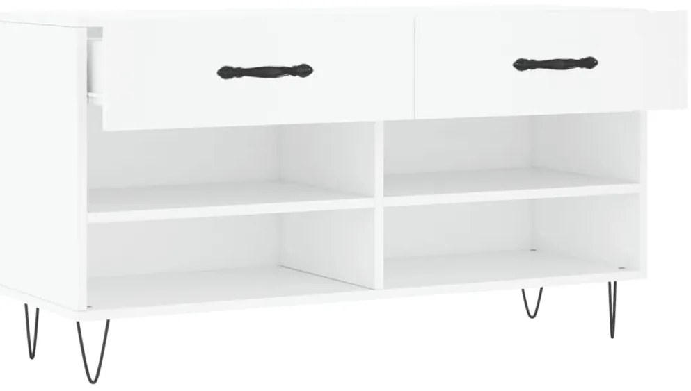 vidaXL Παπουτσοθήκη Λευκή 102 x 35 x 55 εκ. από Επεξεργασμένο Ξύλο