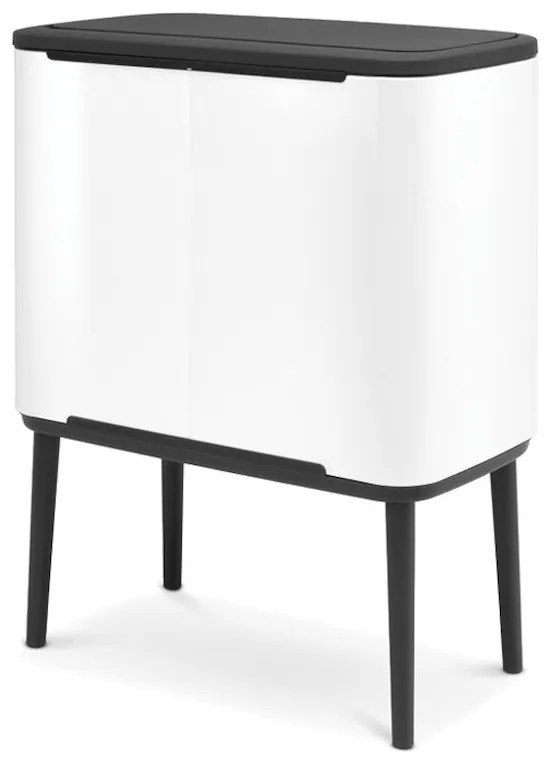 Κάδος Brabantia Bo Touch 651110, 11+23 L, Ομαλό και αθόρυβο άνοιγμα, Μεγάλο άνοιγμα, Λευκό