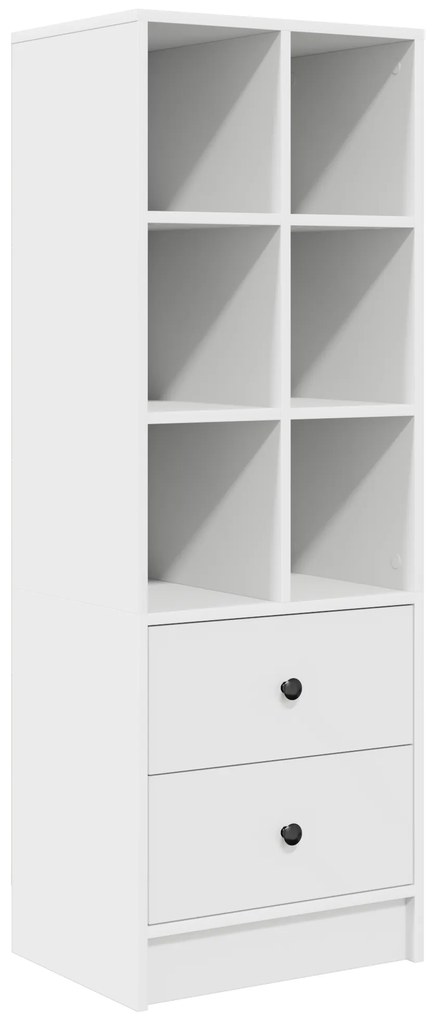 vidaXL Λευκή Ραφιέρα Λευκή MDF Κανονικό Λευκή Ραφιέρα Ορθογώνια