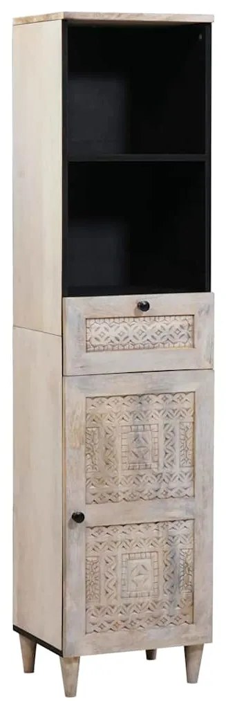 vidaXL Σετ Επίπλων Μπάνιου με συρτάρι 4 pcs Λευκό Επεξεργασμένο ξύλο