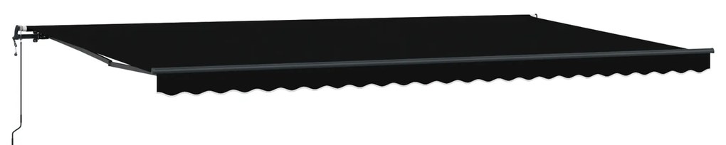 vidaXL Αυτόματη Ανασυρόμενη Τέντα Μαύρη 600x300 cm