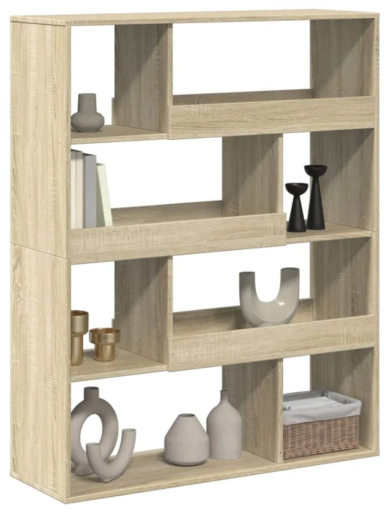 vidaXL Βιβλιοθήκη/Διαχωριστικό Χώρου Δρυς 100x33x125,5 εκ. Επεξ. Ξύλο
