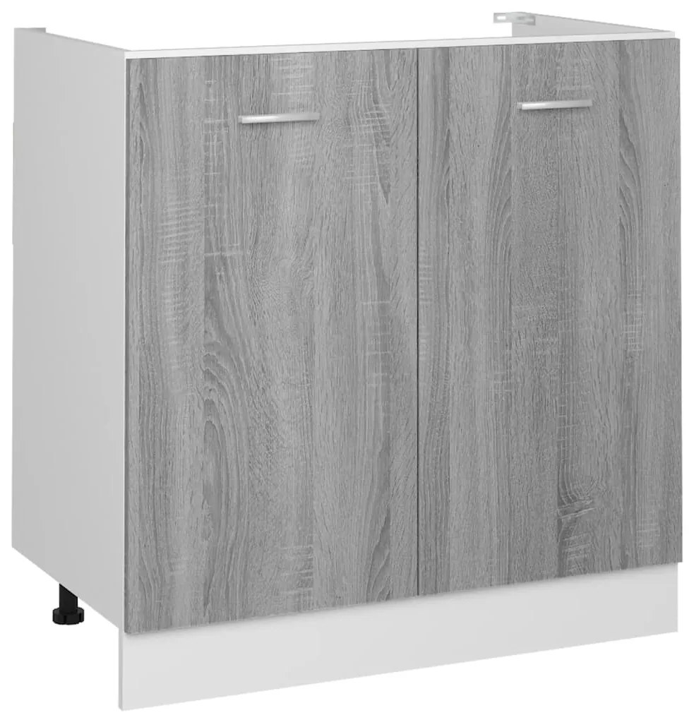 vidaXL Ντουλάπι Νιπτήρα "Lyon" Γκρι Sonoma 80x46x81,5 εκ. από Τεχνητό Ξύλο