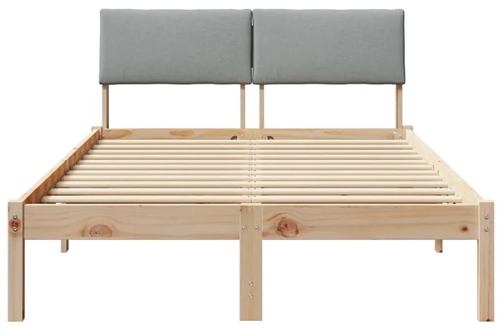 vidaXL Σκελετός Κρεβατιού Καφέ και ανοιχτό γκρι 120 x 190 cm