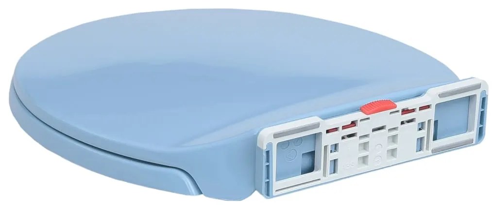 vidaXL Κάλυμμα Λεκάνης με Soft Close &amp;amp; Quick Release Οβάλ Μπλε