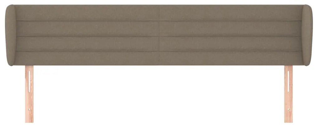 Κεφαλάρι με Πτερύγια Taupe 163x23x78/88 εκ. Υφασμάτινο - Μπεζ-Γκρι