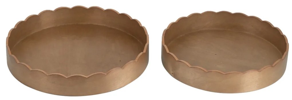 Artekko Artekko Tray Διακοσμητικός Δίσκος MDF Καφέ (40.5x40.5x6.5)cm Σετ/2 86705