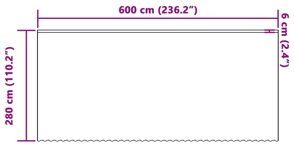 vidaXL Κουρτίνα Δαντέλας με κουρτίνες Floral Λευκό 600 x 280 εκ. Πολυεστέρας
