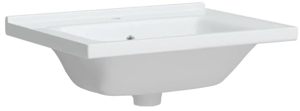 vidaXL Νιπτήρας Μπάνιου Ορθογώνιος Λευκός 61 x 48 x 19,5 εκ. Κεραμικός