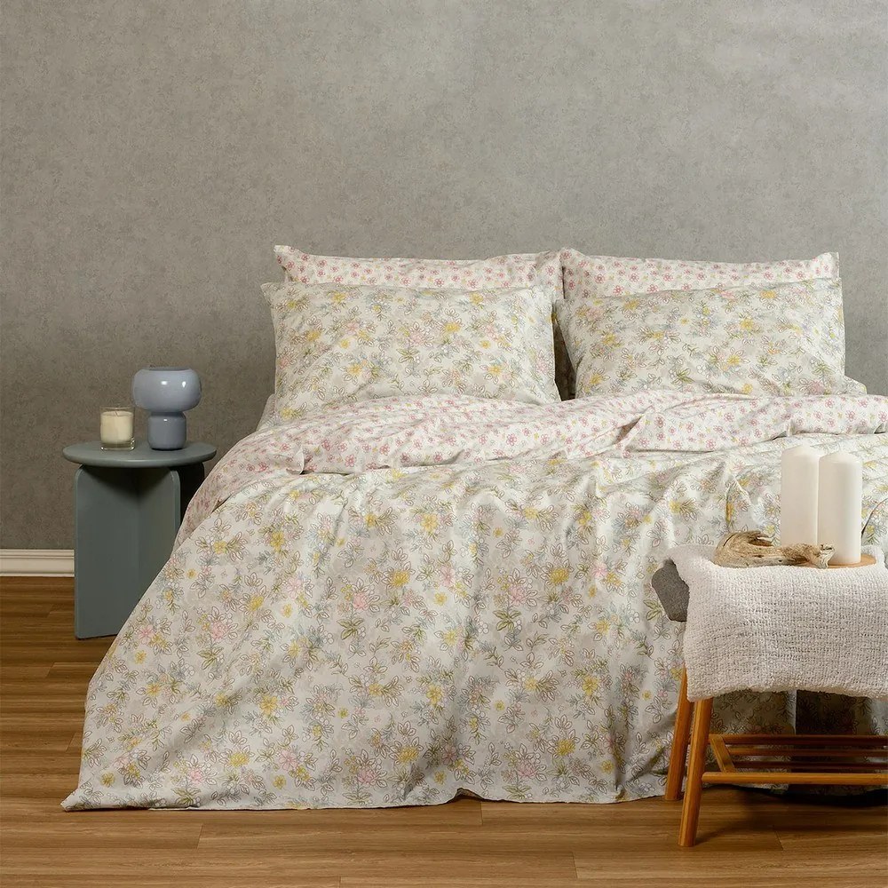 Σεντόνια Chloe (Σετ 3τμχ) Aqua Melinen Μονό 170x270cm Βαμβάκι-Πολυέστερ