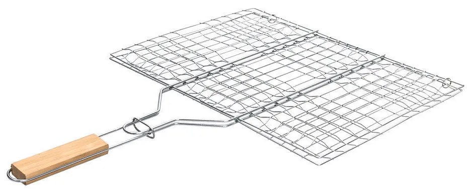 Σχαρα Ψησίματος Barbeque Μεταλλική 49X30cm Με Ξύλινη Λαβή - Estia