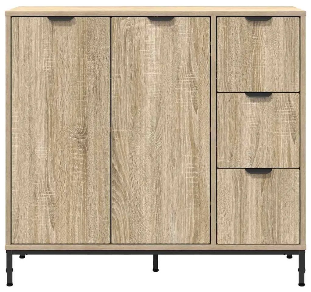 vidaXL Πλαϊνό γραφείο με συρτάρι Δρύς Sonoma 89,5 x 33 x 82 εκ.