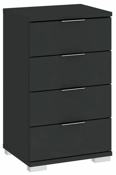 Σιφονιέρα Bristol 179, Μαύρο, Με συρτάρια, Αριθμός συρταριών: 4, 79x46x42cm, 24 kg | Epipla1.gr