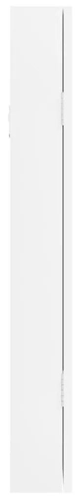 Έπιπλο Κοσμημάτων με Καθρέφτη Επιτοίχιο Λευκό 30 x 8,5 x 67 εκ. - Λευκό