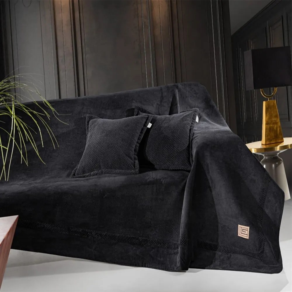 Ριχτάρι Rubicon Black Guy Laroche Πολυθρόνα 170x150cm Microfiber