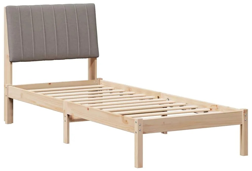 vidaXL Σκελετός Κρεβατιού Καφέ 75 x 190 cm Στερεά ξυλεία πεύκου