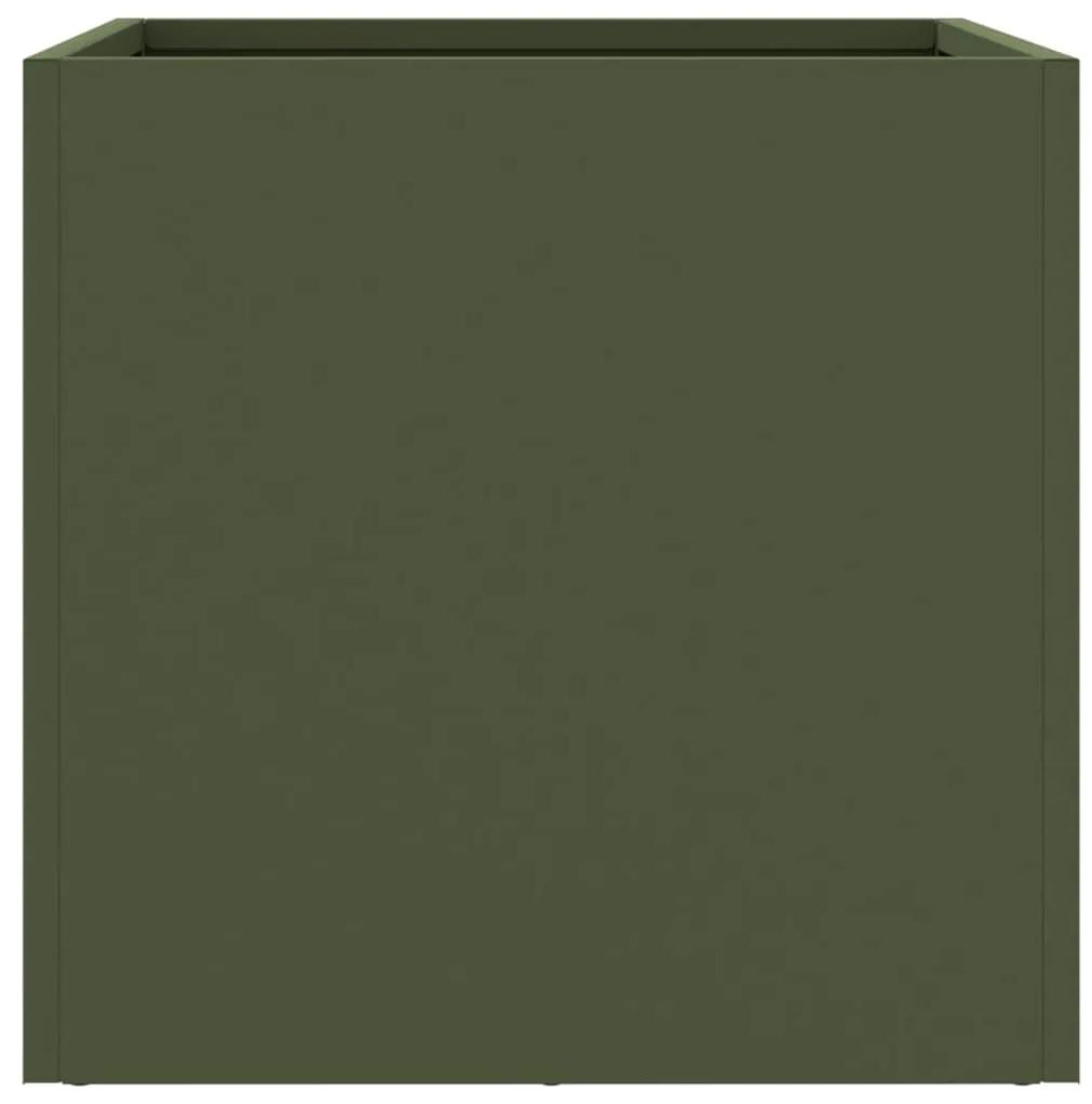 Ζαρντινιέρες 2 τεμ. Πράσινες 32x30x29 εκ. Χάλυβας Ψυχρής Έλασης - Πράσινο