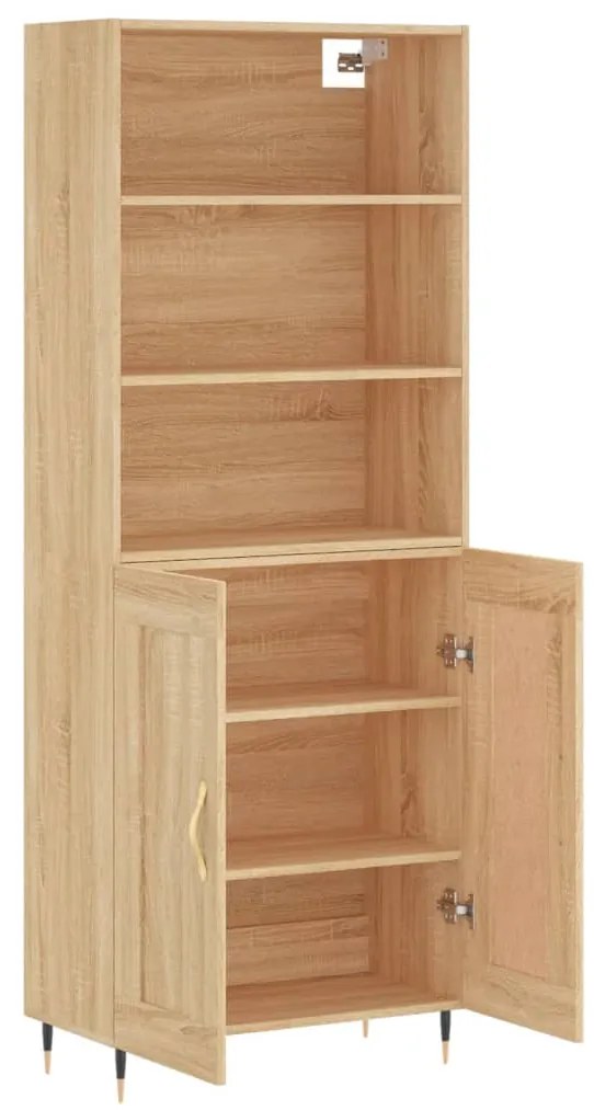 vidaXL Ντουλάπι Sonoma δρυς 69,5 x 34 x 180 εκ. από Επεξεργασμένο Ξύλο