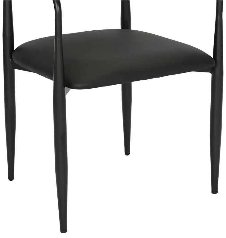 Πολυθρόνα Kalone pakoworld pu σε μαύρη απόχρωση 56x55x78εκ