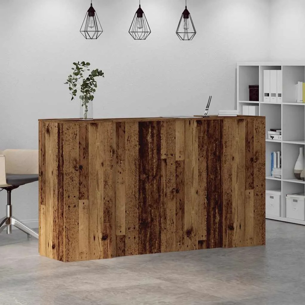 vidaXL Γραφείο υποδοχής Παλιό Ξύλο 180x50x103,5 εκ. Επεξεργασμένο Ξύλο