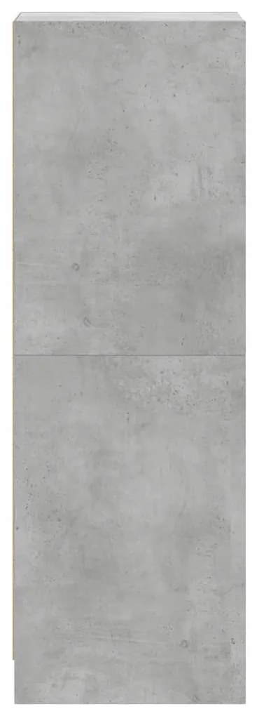 vidaXL Ντουλάπι Γκρι Σκυροδέματος 35 x 37 x 109 εκ. με Γυάλινες Πόρτες