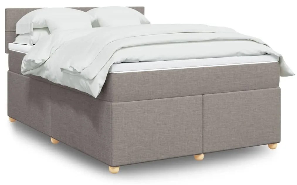 ΚΡΕΒΑΤΙ BOXSPRING ΜΕ ΣΤΡΩΜΑ TAUPE 140X190 ΕΚ. ΥΦΑΣΜΑΤΙΝΟ 3288979