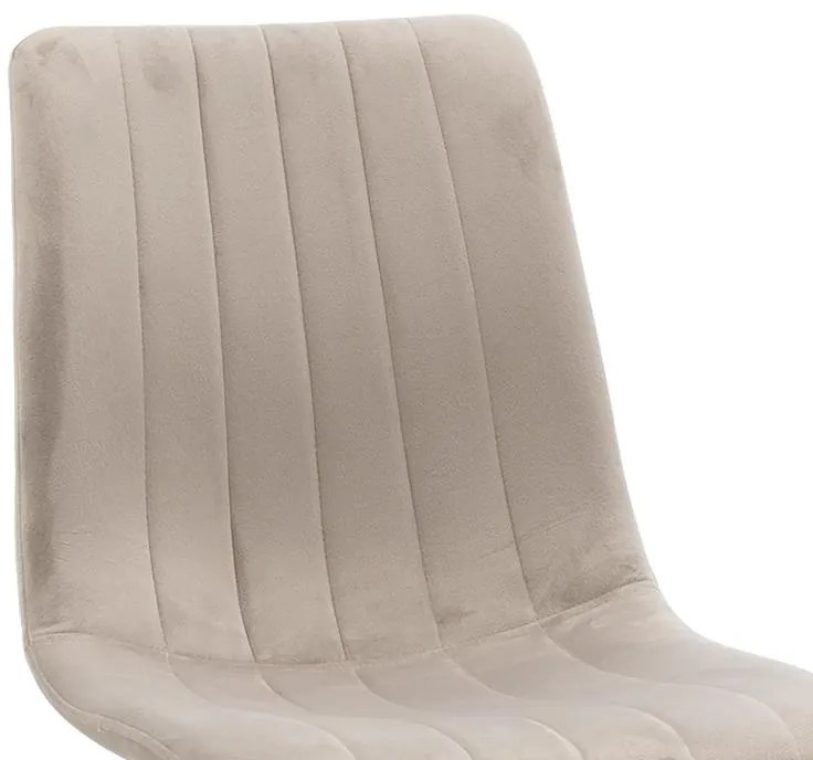 Καρέκλα Noor γκρι βελούδο-πόδι μαύρο μέταλλο 44x55x86εκ 44x55x86 εκ.