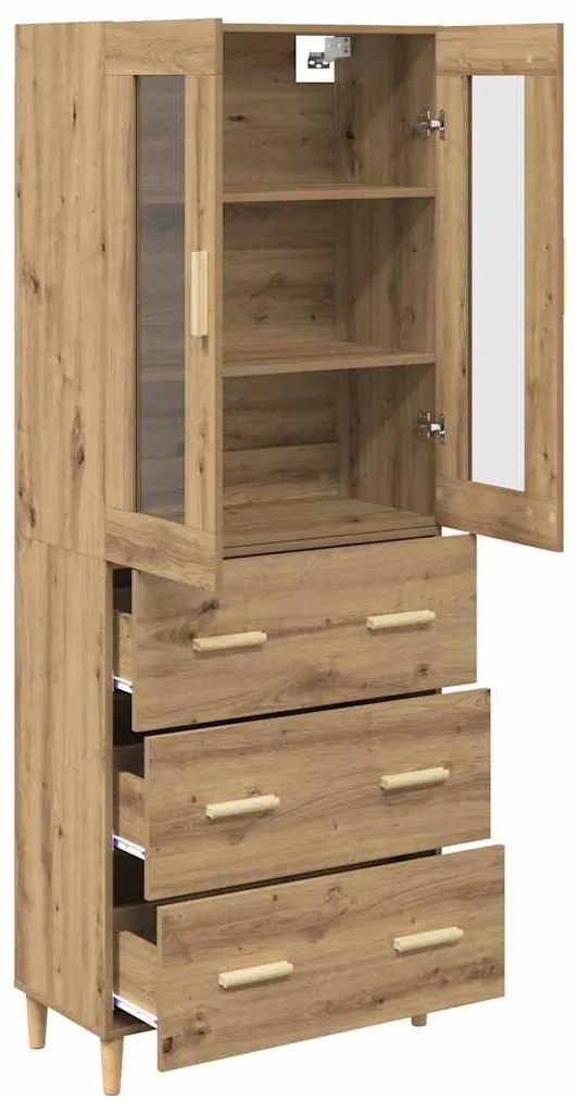 vidaXL Highboard με συρτάρι Artisan Oak 69,5 x 34 x 180 εκ.