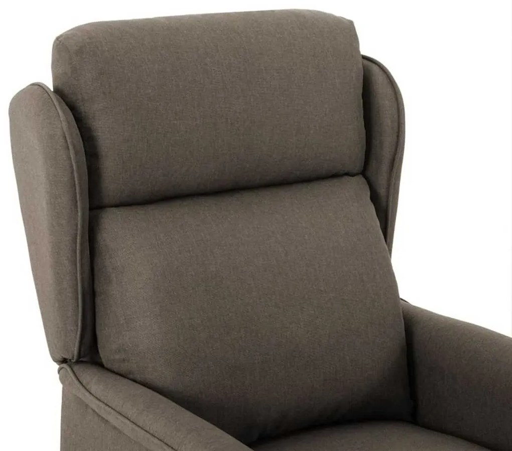 vidaXL Ανακλινόμενη πολυθρόνα Taupe 67.5 x 93.5 x 101.5 εκ ύφασμα