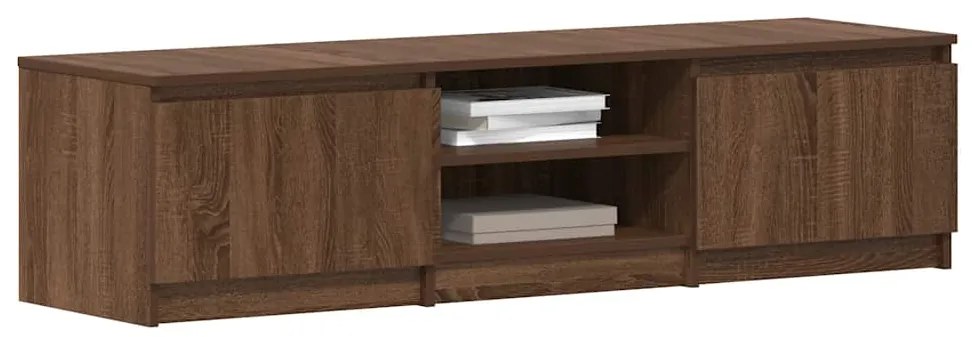 vidaXL Έπιπλο Τηλεόρασης Καφέ Δρυς 140x40x35,5 εκ. από Επεξεργ. Ξύλο