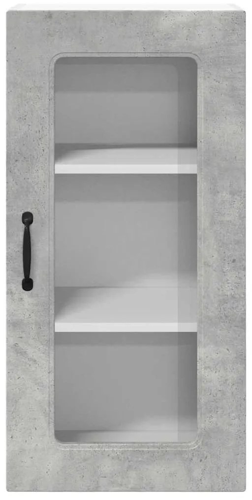 vidaXL Ντουλάπα Κουζίνας με ράφι 2 pcs Σκυρόδεμα Γκρι 40 x 31 x 80 εκ.