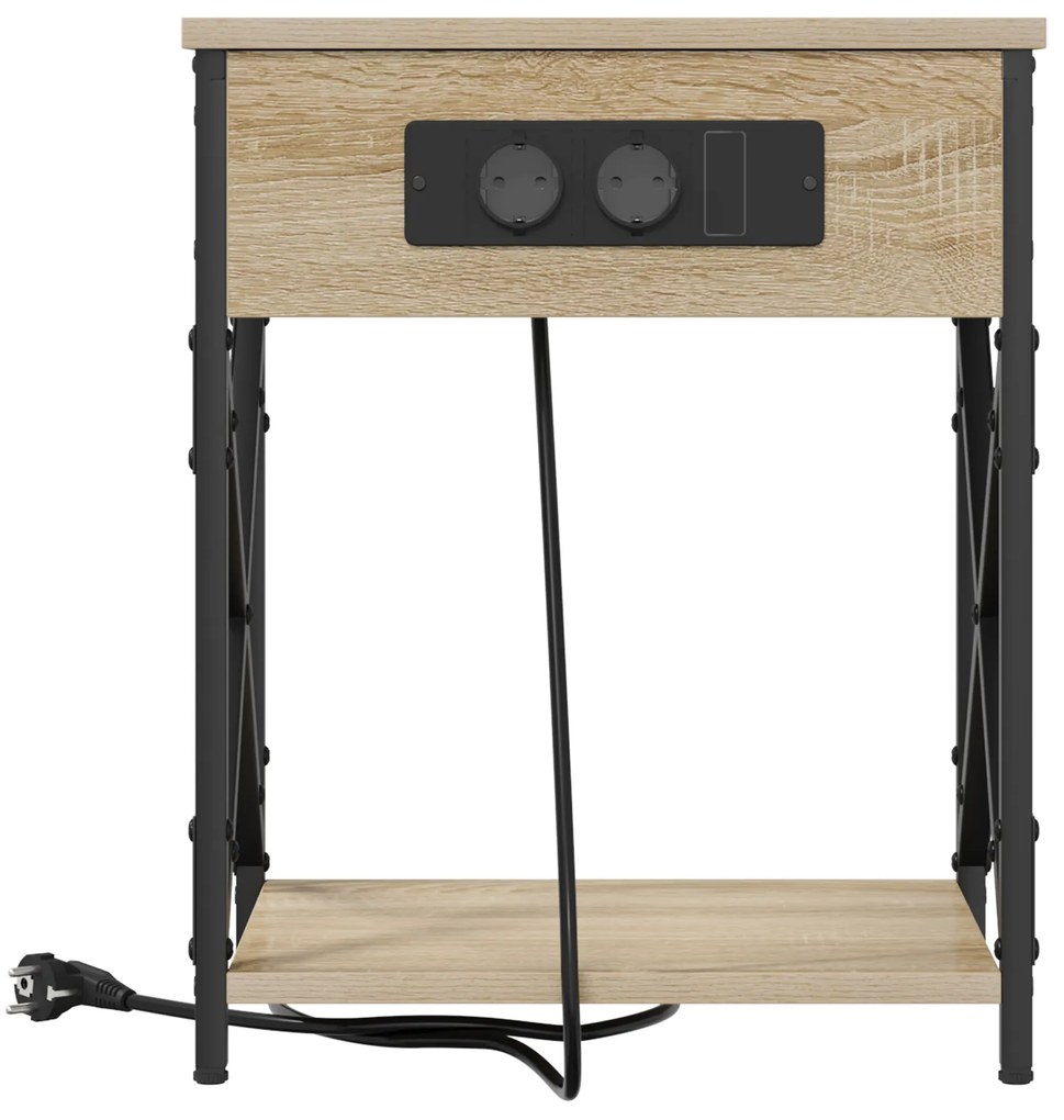 vidaXL Κομοδίνο Sonoma Δρυς 41 x 31 x 51 εκ. Επεξεργασμένο ξύλο