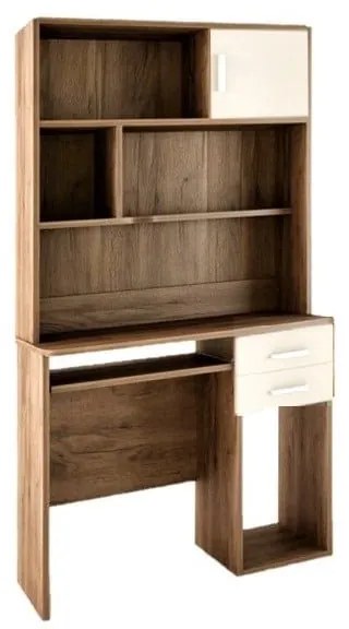 SARFURNITURE Γραφείο παιδικό με εταζέρα καρυδί - εκρού SAR-111343