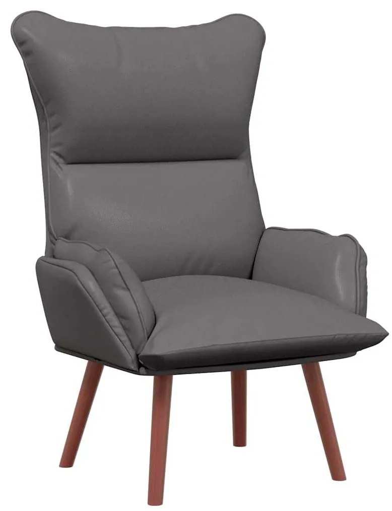 vidaXL Χαλαρωτική Πολυθρόνα Γκρι 69 x 74 x 93 εκ. Τεχνητό δέρμα