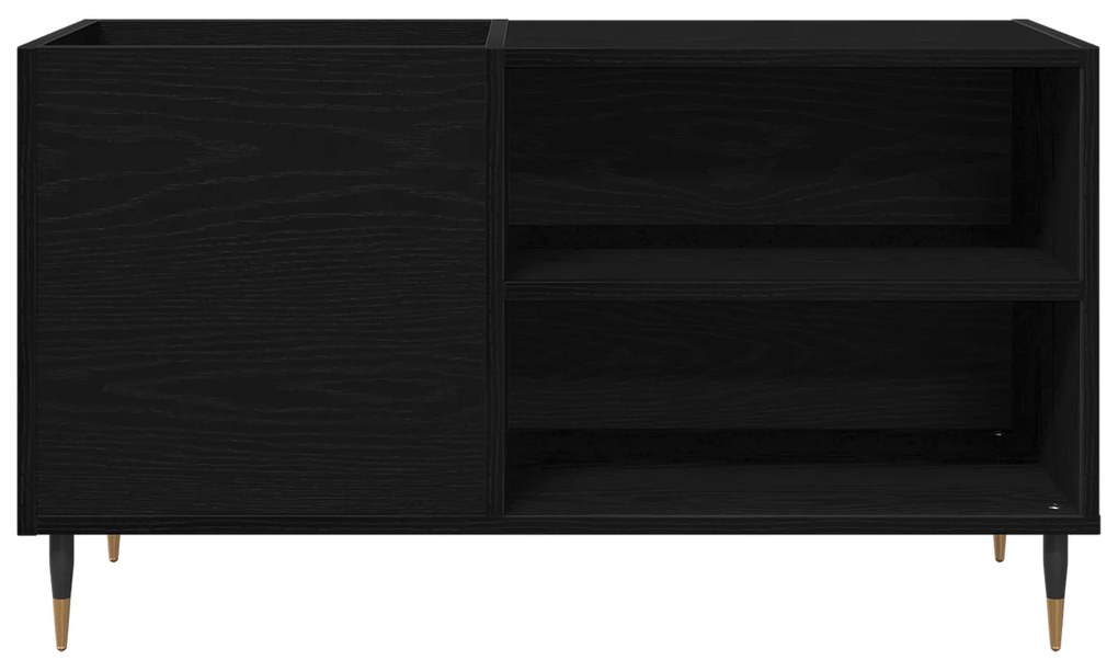 vidaXL Ντουλάπα Δισκογραφίας Μαύρο Δρυς 84,5x38x48 εκ Επεξεργασμένο Ξύλο