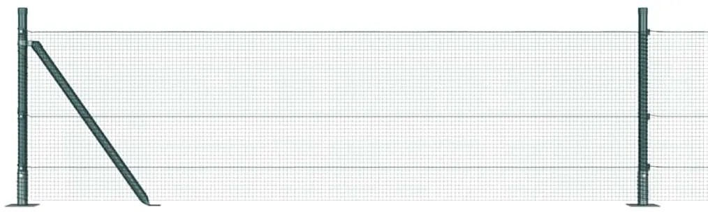 vidaXL Φράκτης με Στυλό Πράσινο 10 x 0.5 μέτρα