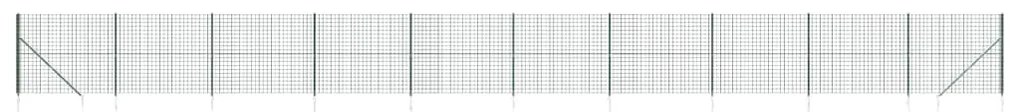 vidaXL Συρματόπλεγμα Περίφραξης Πράσινο 1,6 x 25 μ. με Καρφωτές Βάσεις