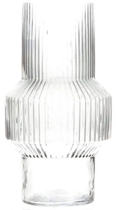 Βάζο Retro 012.862161002 15x30cm Γυάλινο Grey Glass