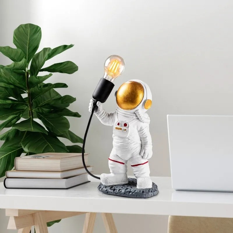 Φωτιστικό επιτραπέζιο Astronaut Megapap E27 πολυεστερικό χρώμα λευκό 20x15x32εκ. - GP052-0166,1