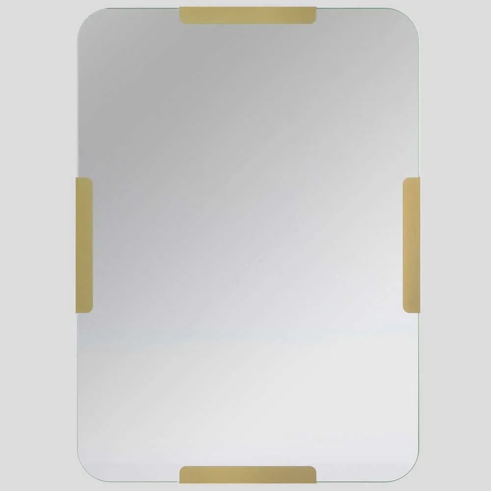 Καθρέπτης Τοίχου Pera 552NOS2337 50x70cm Gold Aberto Design Μέταλλο