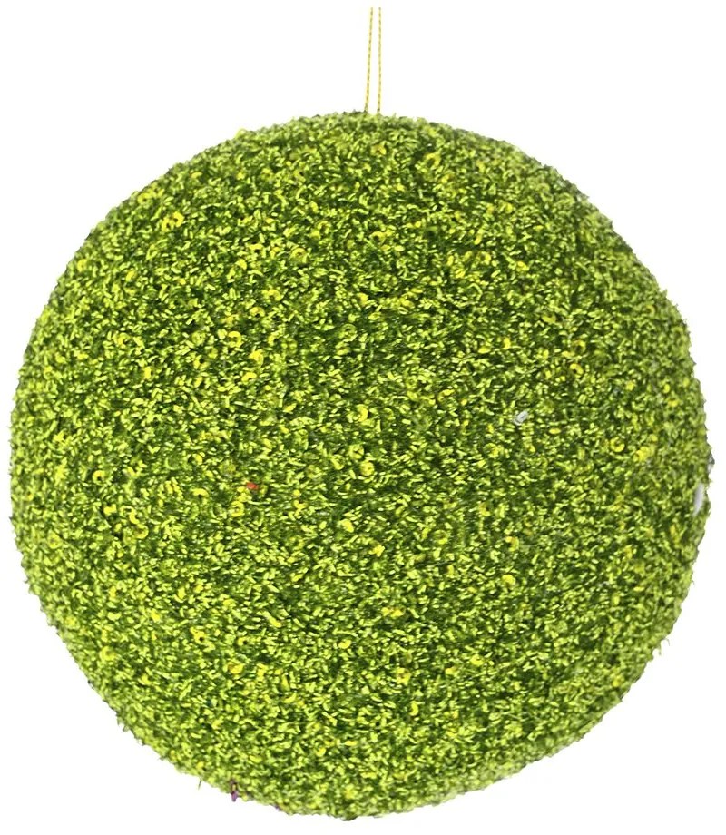 Χριστουγεννιάτικη Μπάλα Polyfoam Λαχανί Glitter 10εκ. iliadis 83510