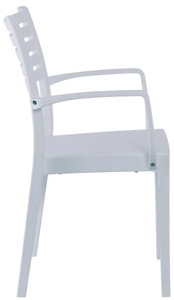 Πολυθρόνα OLIMPIA PP-UV Άσπρο 54x52x86cm