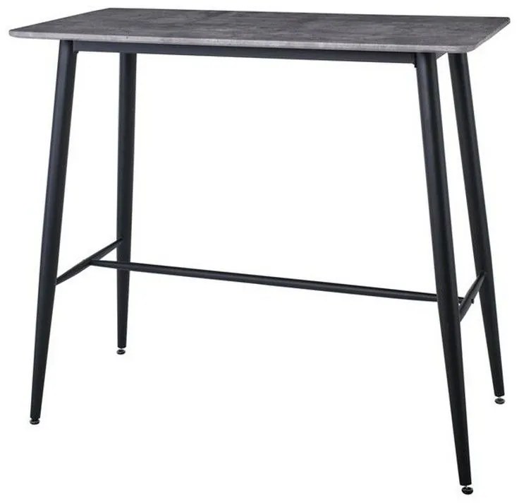 Τραπέζι Bar Lavida ΕΜ158,2 120x60x106cm Black-Cement Mdf, Metal