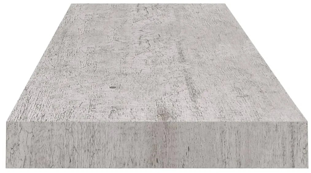 vidaXLΡάφια Τοίχου 4 τεμ. Γκρι Σκυροδέματος 80x23,5x3,8 εκ. MDF