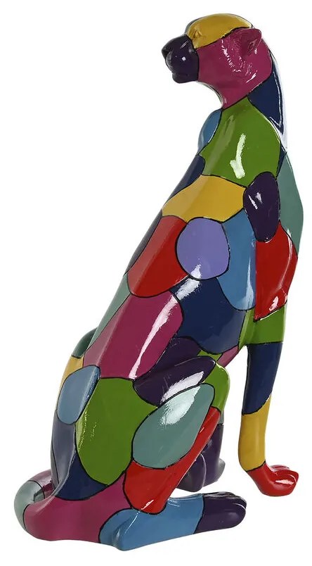 Διακοσμητική Φιγούρα Home ESPRIT Πολύχρωμο Πάνθηρας 25 x 18 x 41 cm