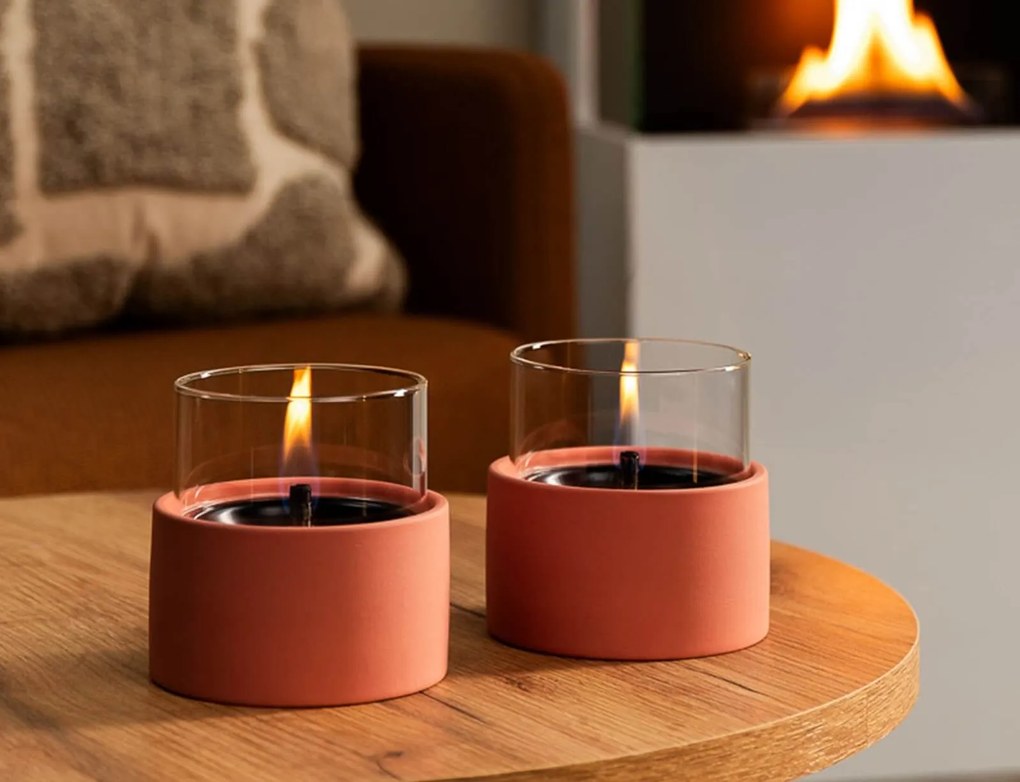 Επιτραπέζια Εστία Φωτιάς Breeze 10 Tenderflame με διάρκεια καύσης 4 - 5 ώρες, χωρητικότητα δεξαμενής 200ml και διαστάσεις 10x8.5cm - Peach