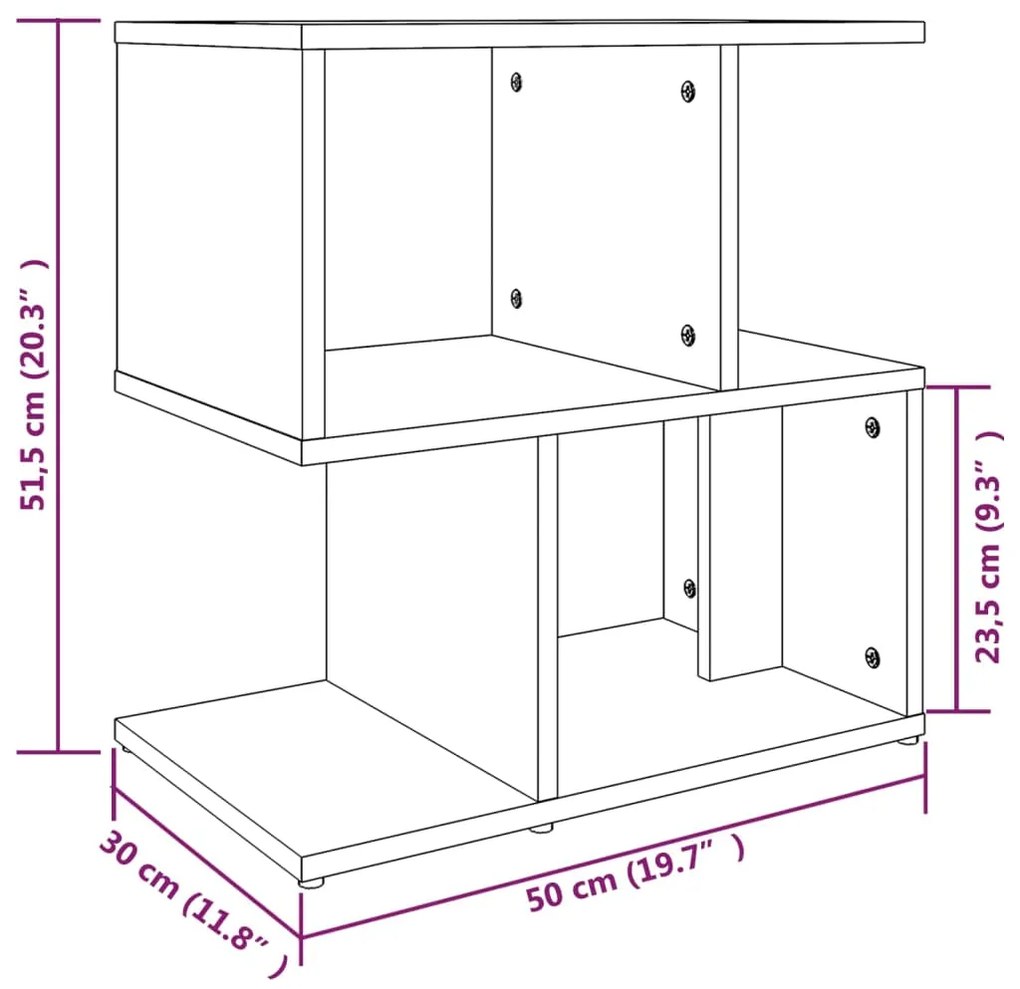 ΚΟΜΟΔΙΝΑ 2 ΤΕΜ. ΚΑΠΝΙΣΤΗ ΔΡΥΣ 50X30X51,5 ΕΚ. ΑΠΟ ΕΠΕΞΕΡΓ. ΞΥΛΟ 815829