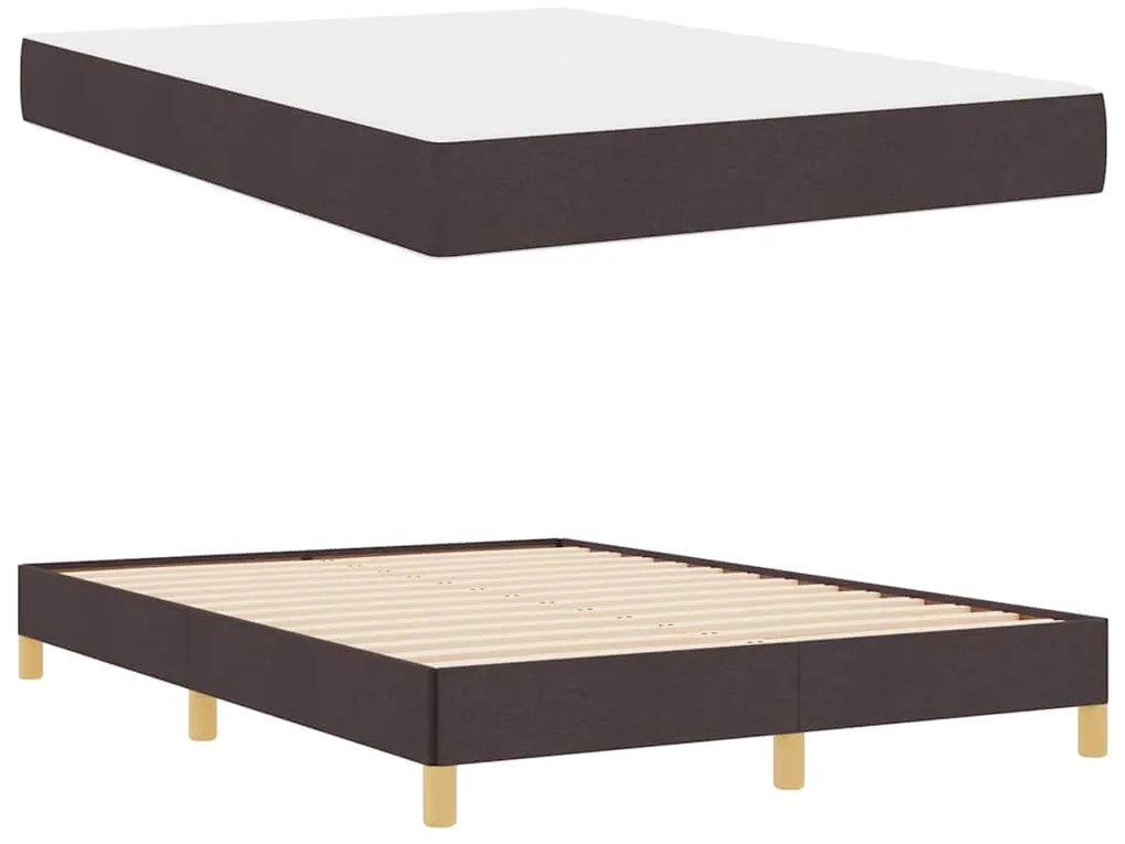 vidaXL Κρεβάτι με ελατήρια Καφέ 140 x 200 cm